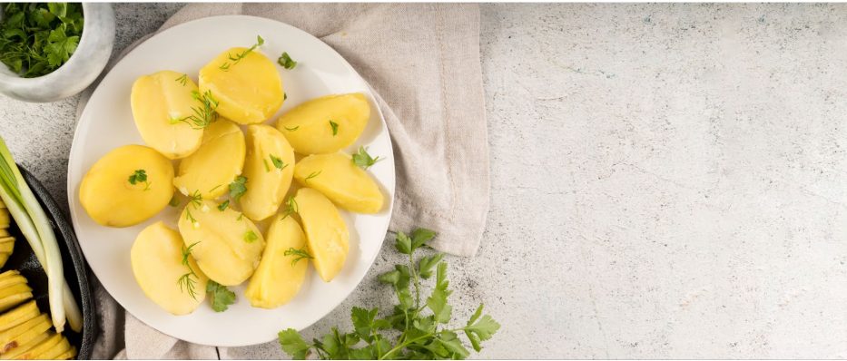 Порция варени картофи при моно хранене.